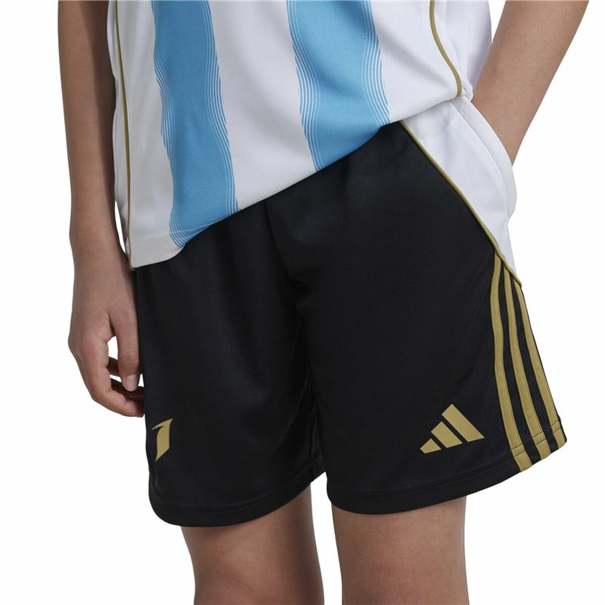 Adidas Messi Training Short – Kinder Fußballshorts Schwarz